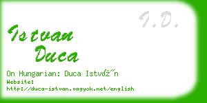 istvan duca business card